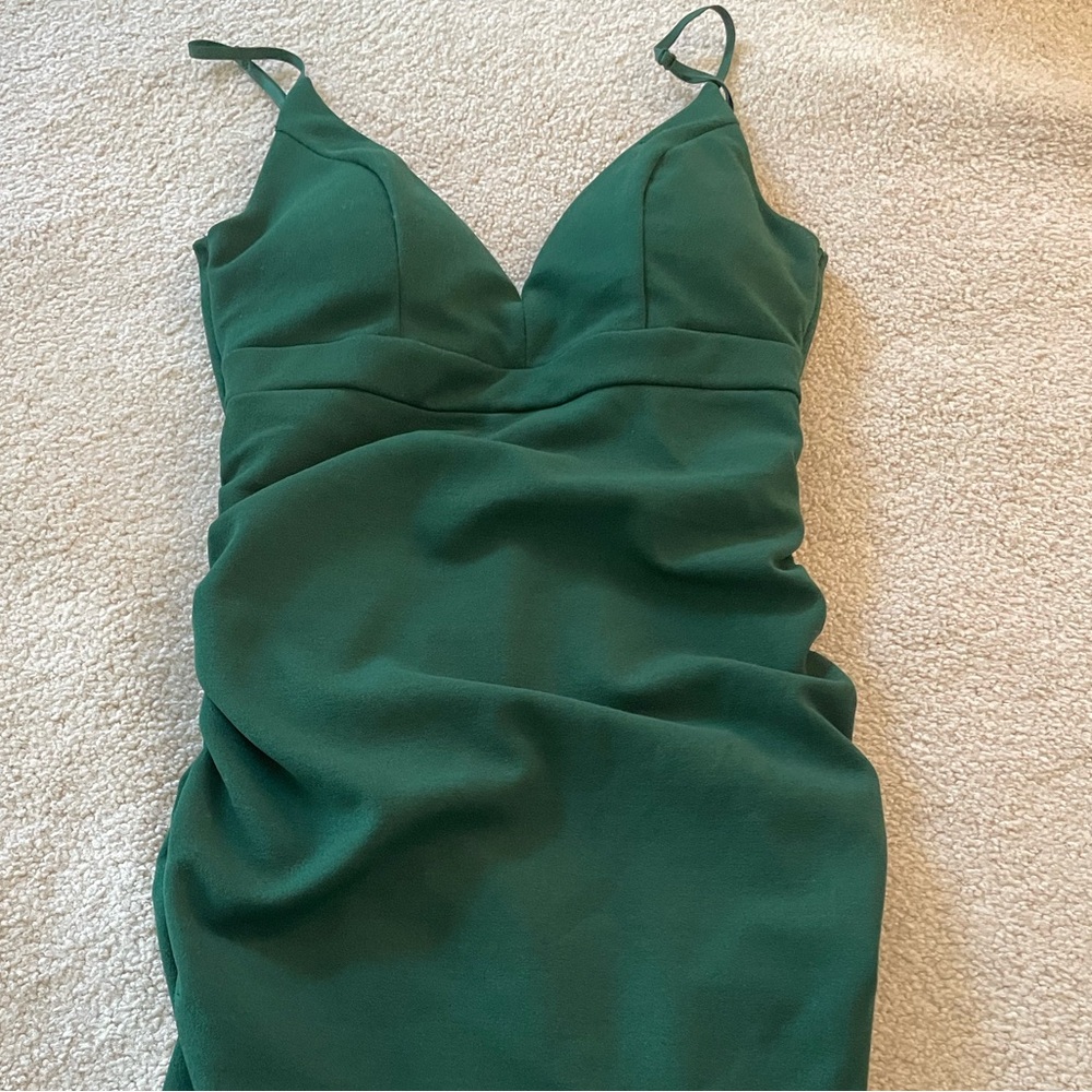NWOT: Cinched Emerald Green Hoco Dress - S